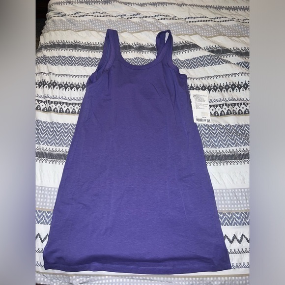 NWT purple Lululemon classic fit cotton blend scoop dress size 4